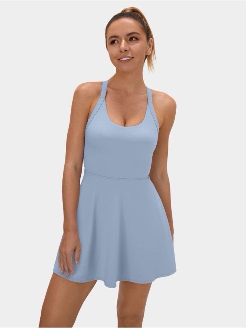 HALARA Backless Twisted Active Dress In Medium - Picture 3 of 9